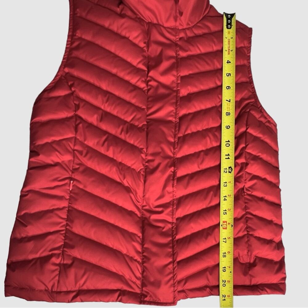 Talbots Petites Quilted Chevron Down Puffer Vest Women's MP Zip Snaps Pockets - Picture 6 of 9